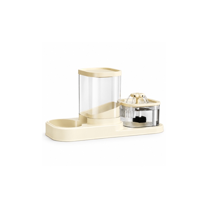 Pet Feeding Station with Water Fountain