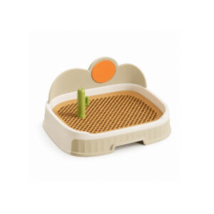 Pet Toilet Tray with Flower Back Panel
