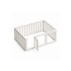 White Slatted Pet Playpen with Clear Door