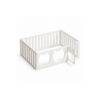 White Pet Playpen with Round-Window Door