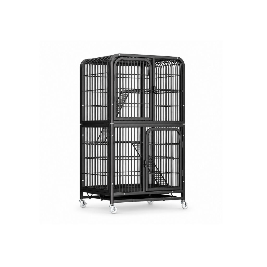 Four-Level Cat Cage on Wheels