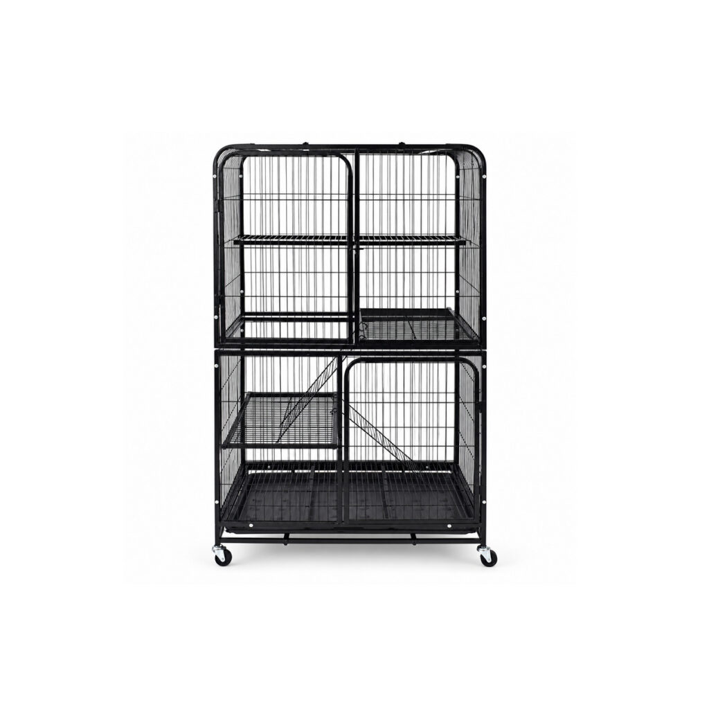 Two-Level Cat Cage with Side Platforms