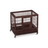 93 cm Copper-Tone Foldable Pet Crate on Wheels
