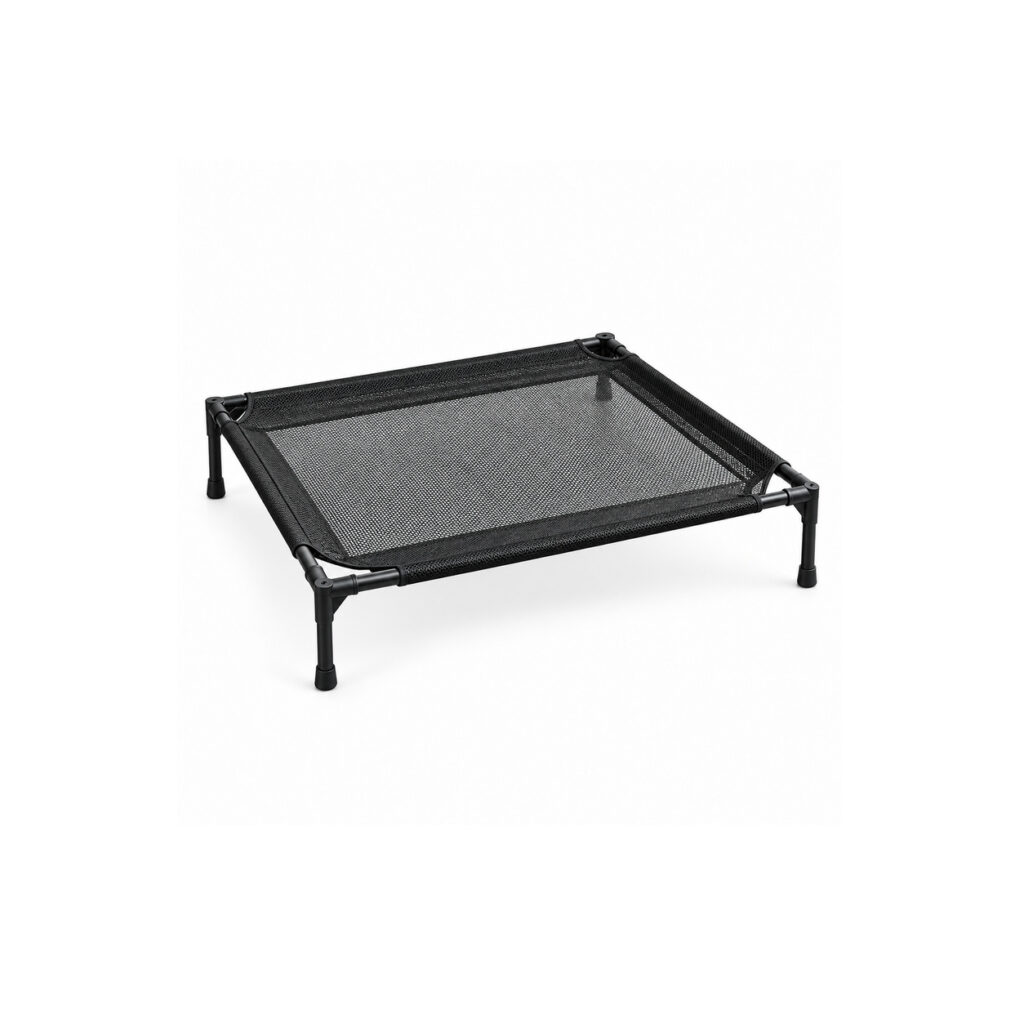 Large Black Mesh Elevated Pet Bed