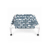 Blue Cat Print Elevated Pet Bed