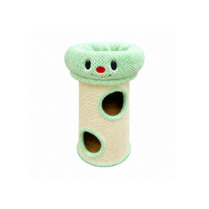 Green Three-Level Cat Scratching Barrel