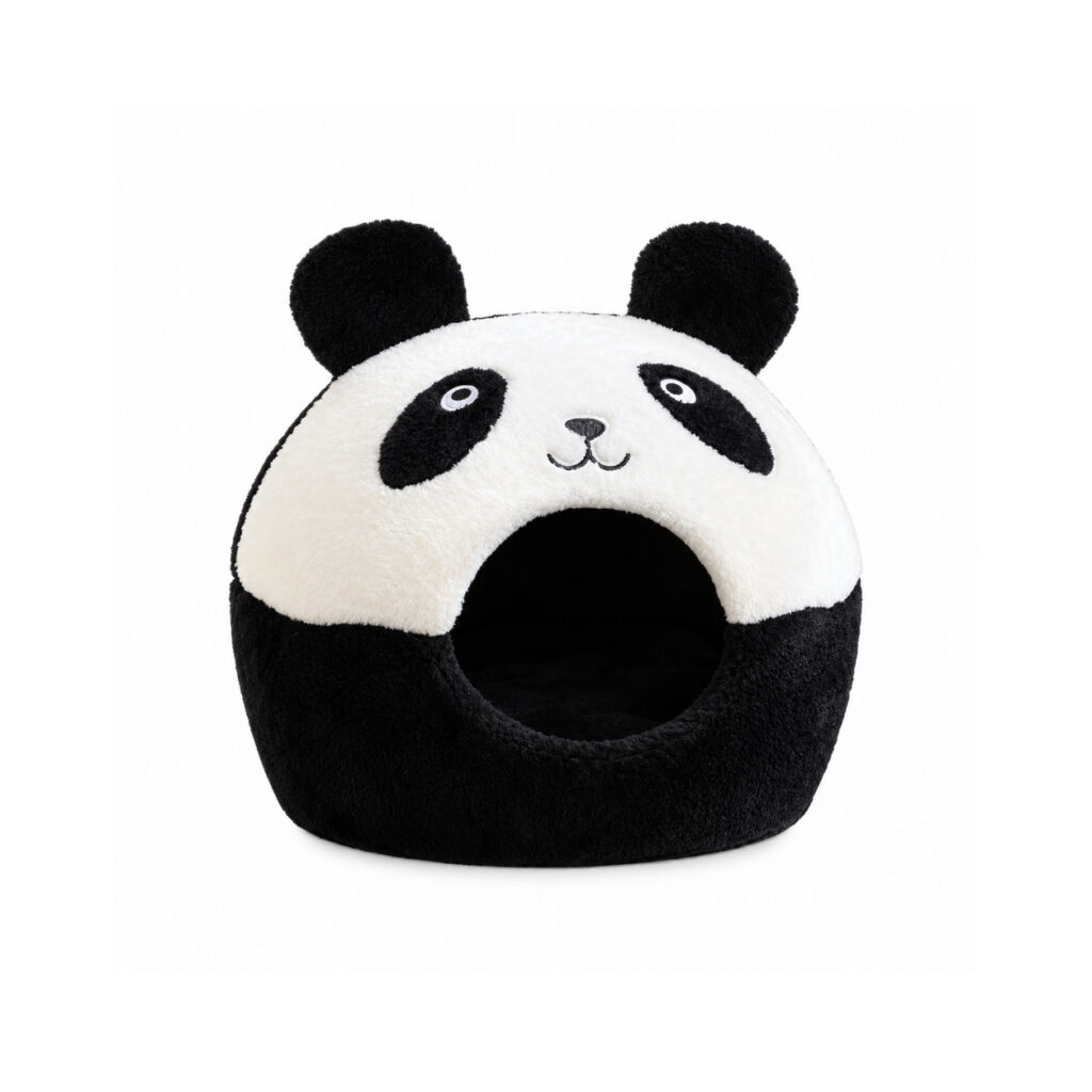 Panda-Shaped Cat Cave Bed