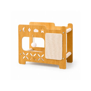 Two-Level Cat House with Scratch Panel