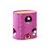 Pink Two-Level Felt Cat Barrel