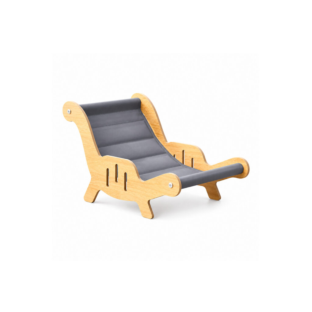 Large Dinosaur-Frame Cat Lounger with Cooling Mat