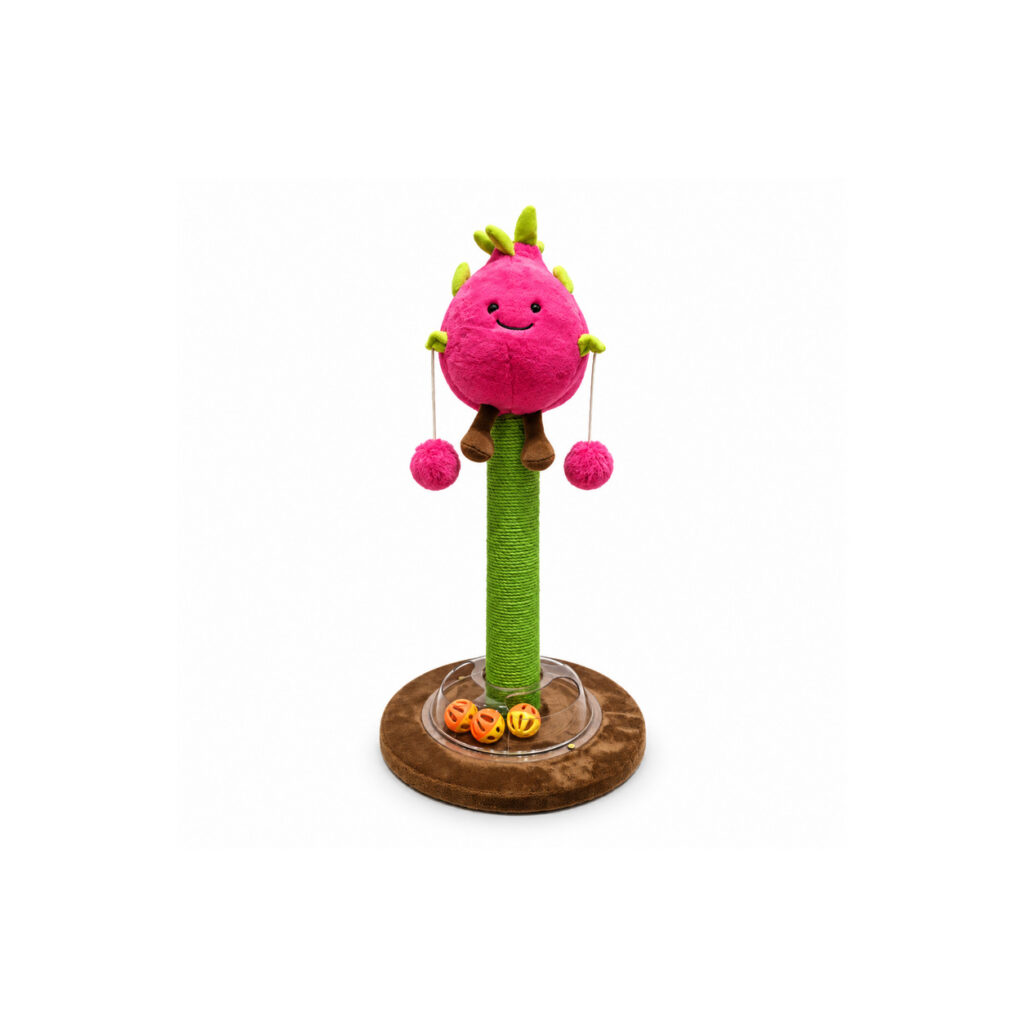 Dragon Fruit Cat Scratching Post with Track Base