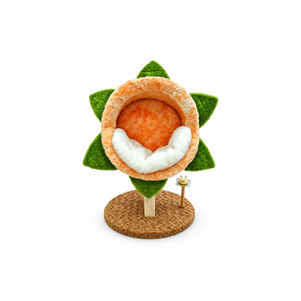 Flower-Shaped Cat Tree with Padded Perch A06