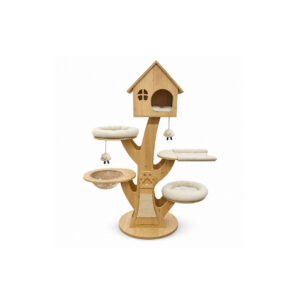 House-Style Wooden Cat Tree A09