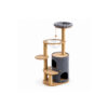 Gray Cat Tree with Scratching Barrel K04