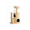 Compact Cream Cat Tree with Enclosed Barrel N5
