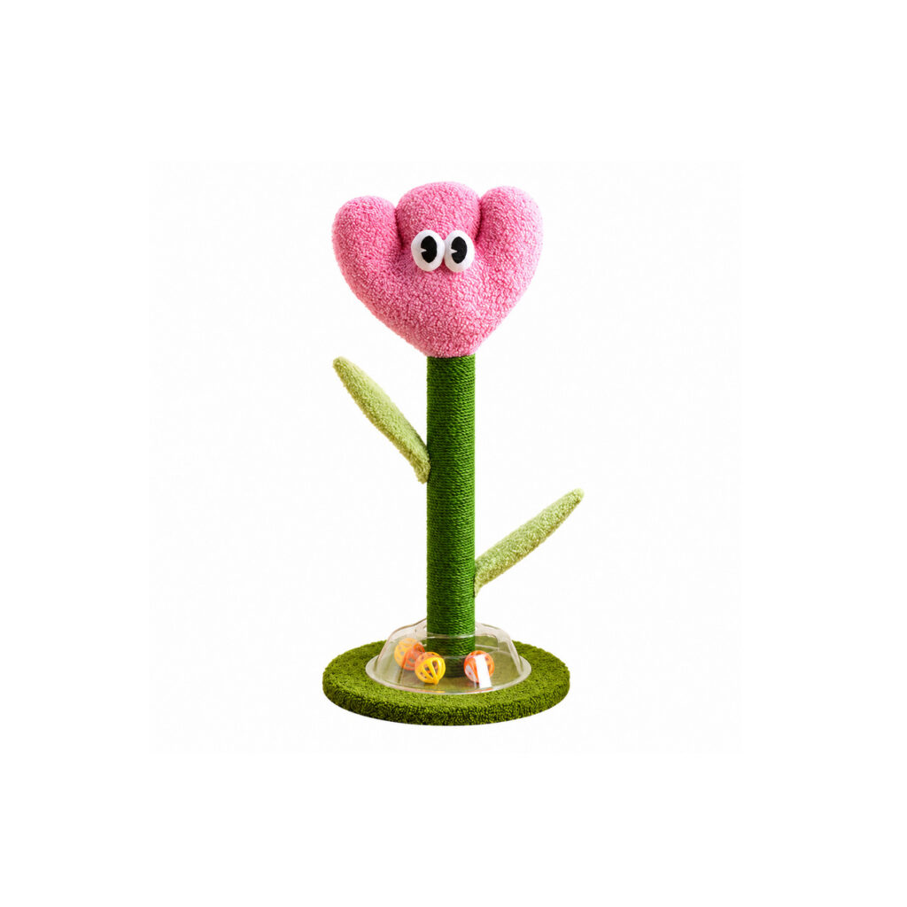 Pink Flower Cat Scratching Post