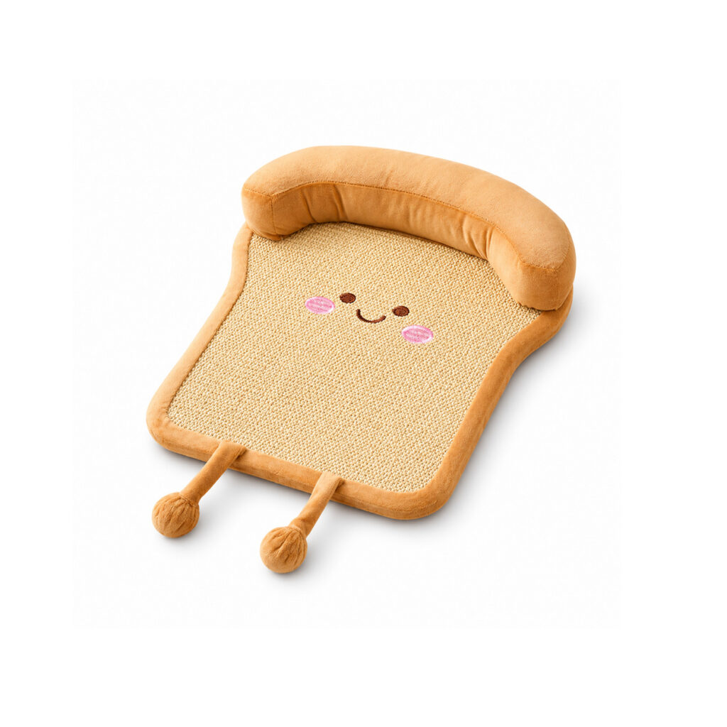 Toast-Shaped Cat Scratching Bed