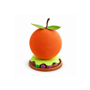 Orange-Shaped Cat Scratching Ball Stand