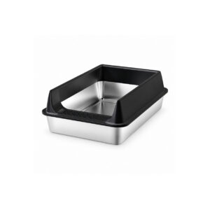 Medium Stainless Steel Litter Box with 7 cm Pan