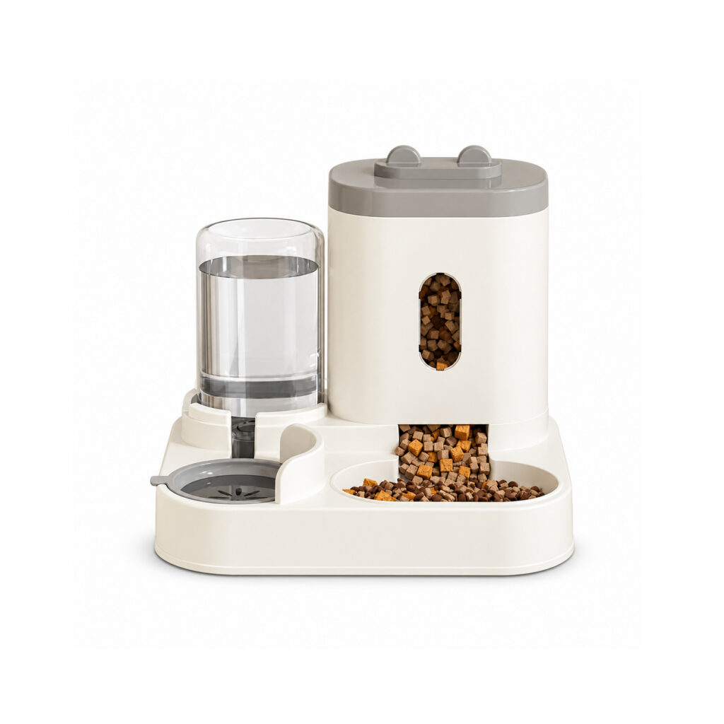 Large Cat-Ear Gravity Food and Water Feeder