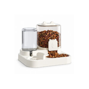 Small Transparent Gravity Food and Water Feeder