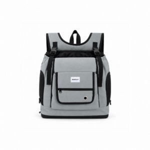 Gray Box-Style Pet Carrier Backpack