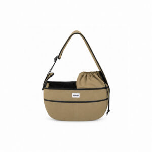 Brown Drawstring Pet Shoulder Carrier