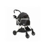 Compact Black Pet Stroller with Canopy
