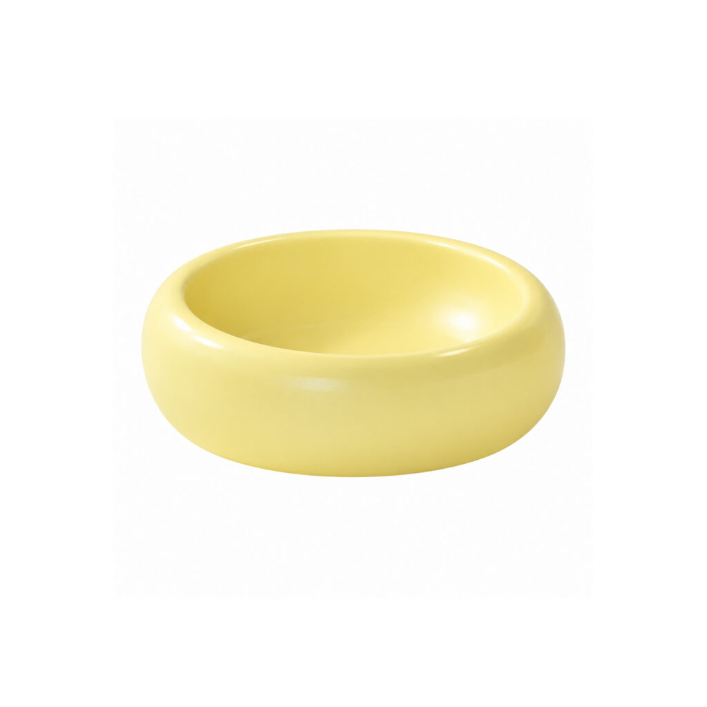 Yellow Ceramic Pet Bowl