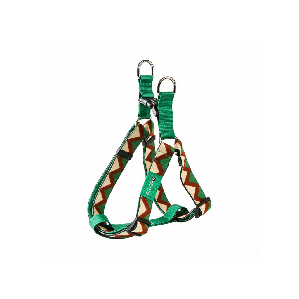Green Pattern Dog Harness