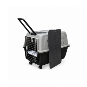 Large Pet Carrier with Pull Handle and Wheels